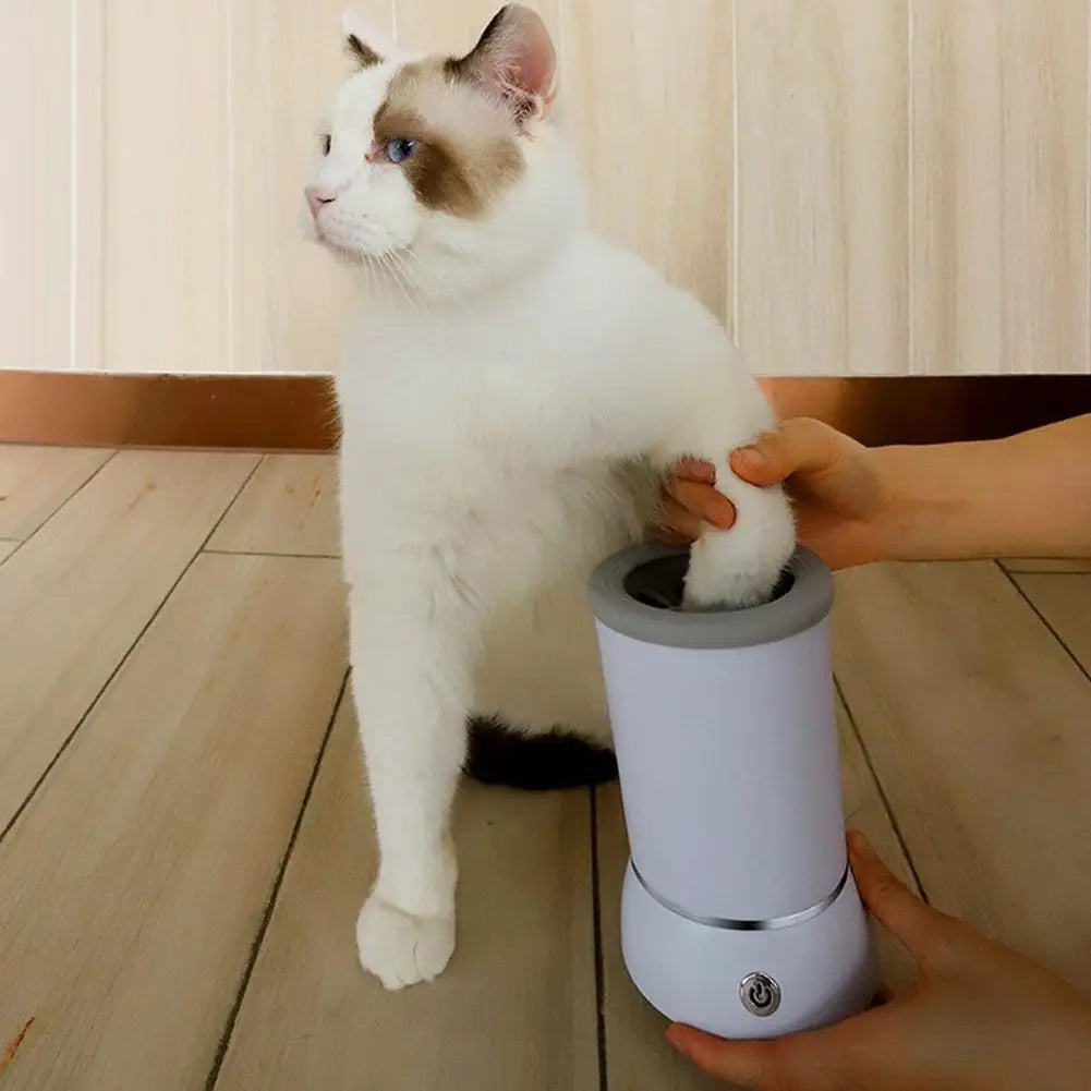 Revolutionary Portable Dog Paw Washer - Automatic Electric Cleaner for Small to Medium Dogs and Cats with USB Rechargeable Design