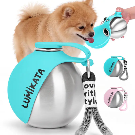 Lumikata 2-in-1 Portable Dog Water Bottle