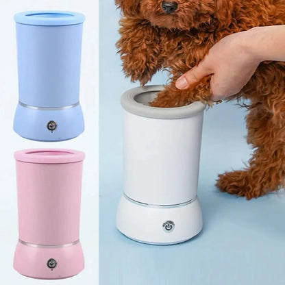 Revolutionary Portable Dog Paw Washer - Automatic Electric Cleaner for Small to Medium Dogs and Cats with USB Rechargeable Design
