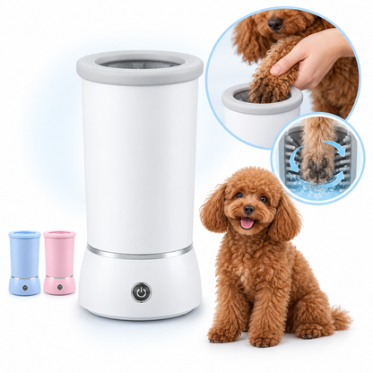 Revolutionary Portable Dog Paw Washer - Automatic Electric Cleaner for Small to Medium Dogs and Cats with USB Rechargeable Design
