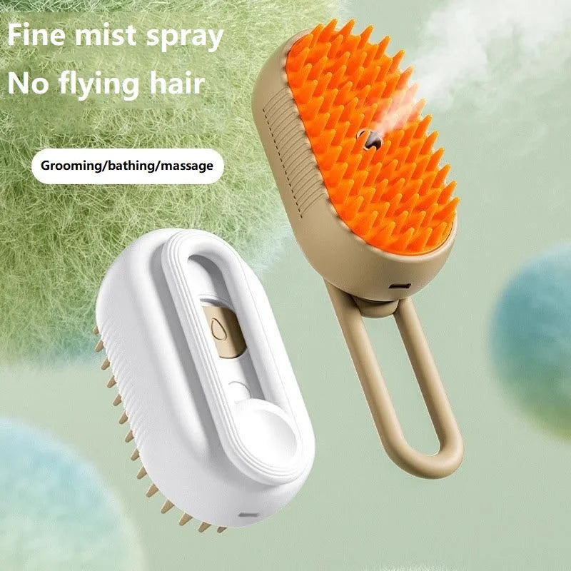 Revolutionary Dog & Cat Steam Brush - Effortless Grooming for Short-Haired Pets!