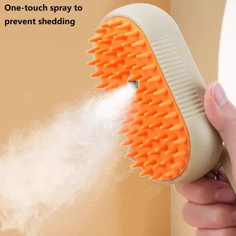 Revolutionary Dog & Cat Steam Brush - Effortless Grooming for Short-Haired Pets!