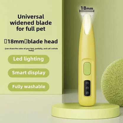 Ultimate Waterproof Dog Paw Trimmer with LED Light - Rechargeable Pet Clippers for Precision Grooming
