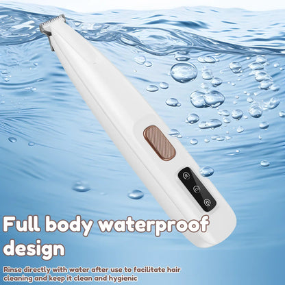 Ultimate Waterproof Dog Paw Trimmer with LED Light - Rechargeable Pet Clippers for Precision Grooming