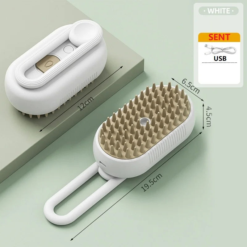 Revolutionary Dog & Cat Steam Brush - Effortless Grooming for Short-Haired Pets!
