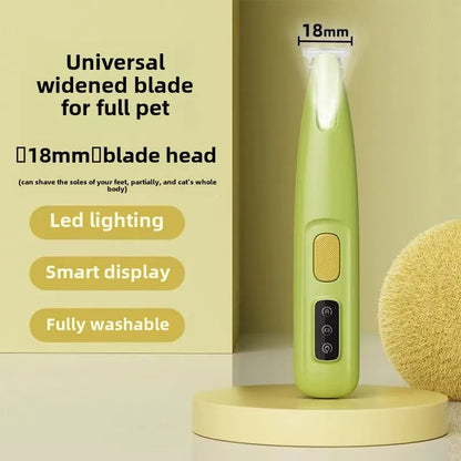 Ultimate Waterproof Dog Paw Trimmer with LED Light - Rechargeable Pet Clippers for Precision Grooming