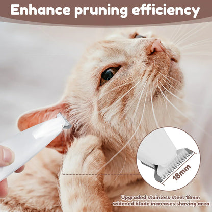 Ultimate Waterproof Dog Paw Trimmer with LED Light - Rechargeable Pet Clippers for Precision Grooming