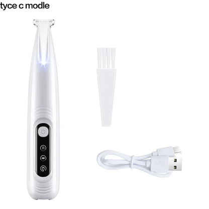 Ultimate Waterproof Dog Paw Trimmer with LED Light - Rechargeable Pet Clippers for Precision Grooming