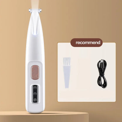 Ultimate Waterproof Dog Paw Trimmer with LED Light - Rechargeable Pet Clippers for Precision Grooming