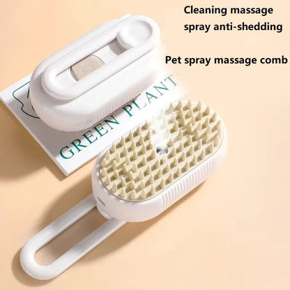 Revolutionary Dog & Cat Steam Brush - Effortless Grooming for Short-Haired Pets!